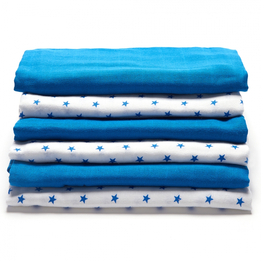 Muslin blue white 2